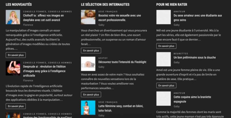 Porno français ta nouvelle bibile du sexe en français sur le net